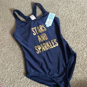 NWT Cat & Jack girls one piece swimsuit size M